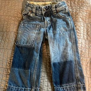 Baby Gap snap close, zipper, adjustable waist.